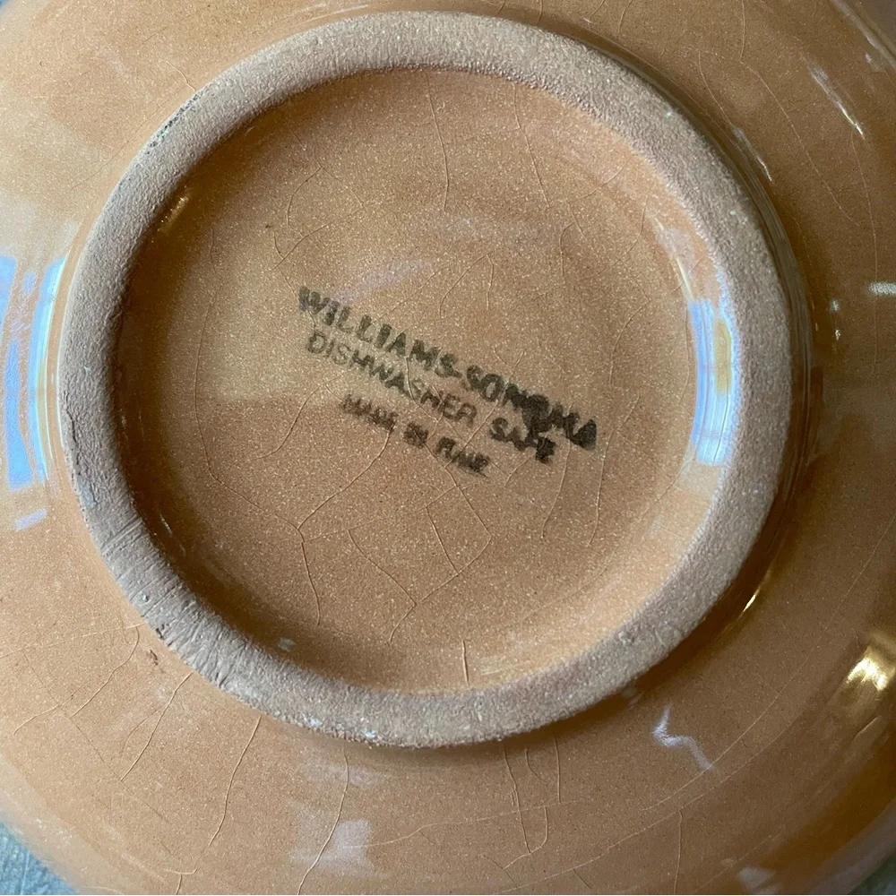 Williams Sonoma 2 Rooster Script bowls French county